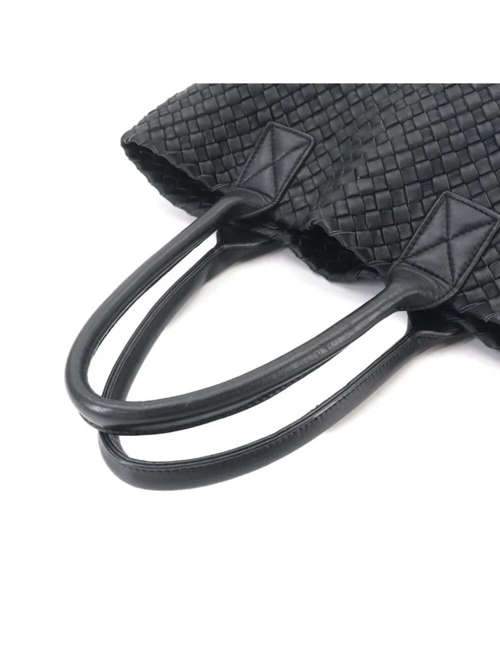 Bottega Veneta Intrecciato Cabas Tote Leather Black Gold